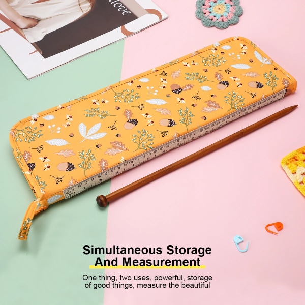 New Portable Stick Needles Bag Waterproof Knitting Needles Bag Daisy Crochet Needles Tote Bag For Sewing Tools Accessories Gift