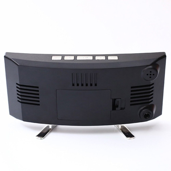 Stylish Digital Alarm Clock with Curved Screen Temperature Humidity Display