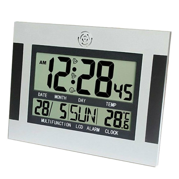 Wall Clock Digital Clock Date Timer Retro Large Square Temperature LCD Display