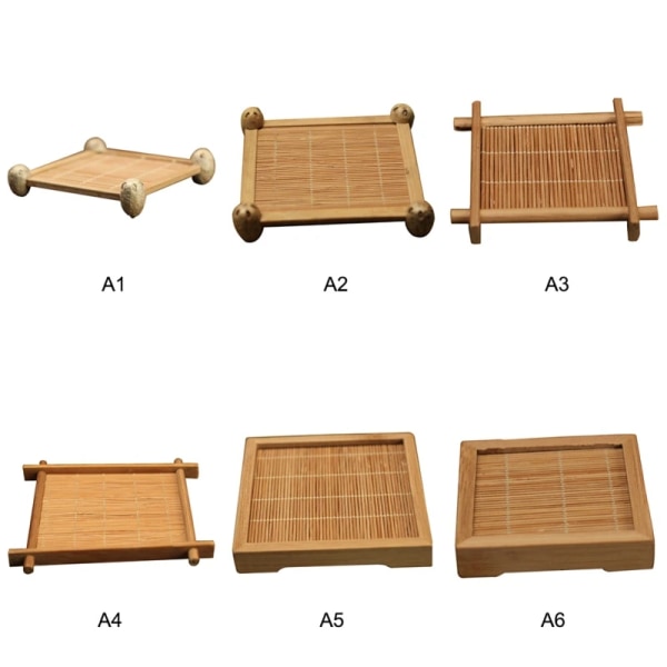 Bamboo Cup Pad Multi-design Insulated Coaster Teacup Mat for Tea Table Decoration Japan Teaism Decorative