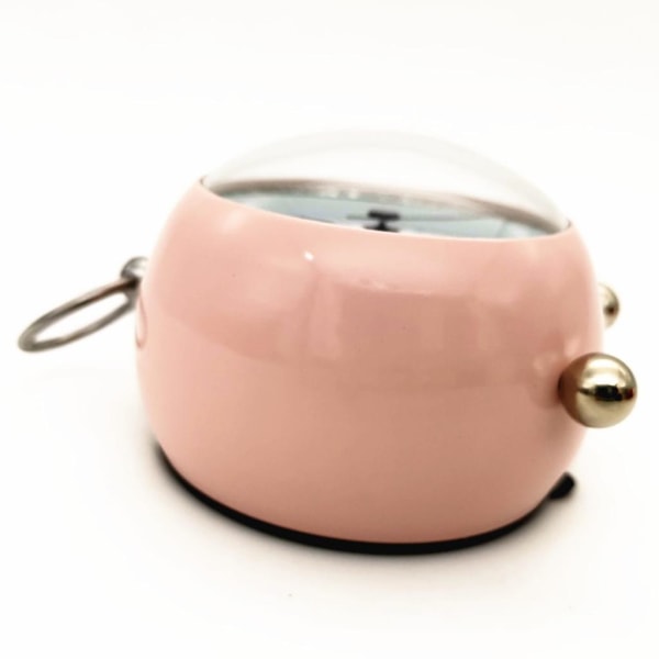 Round silent analog alarm clock without ticks, night light, battery operated
