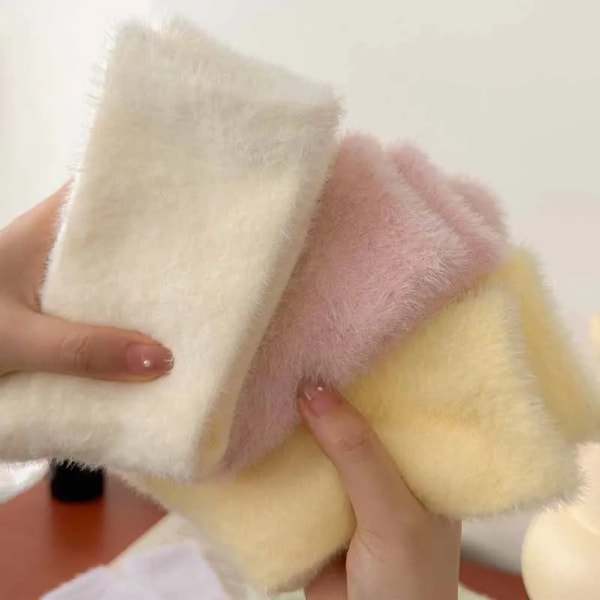 3/1pairs Hairy Mink Fleece Pile Socks Women Girls Super Soft Thicken Coral Plush Long Sock Winter Warm Sleeping Floor Kawaii Sox