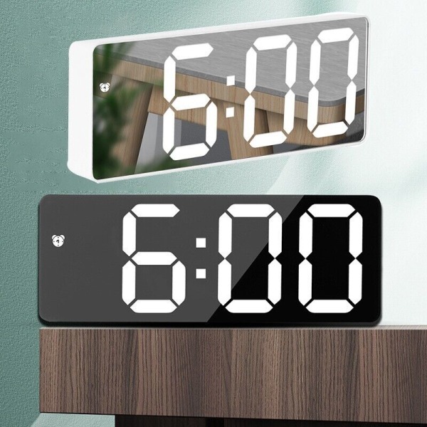 Portable LED Alarm Clock with Temperature Display and Smart Night Light