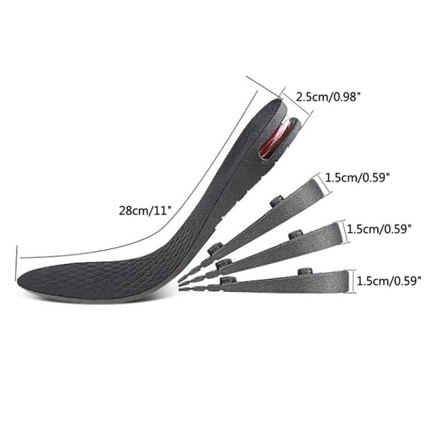 Men & Women Shoe Lift Insole Air Cushion Heel Insert Increase  Adjustable Height