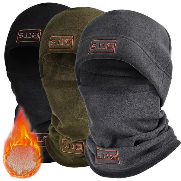 Balaclavas Vinter Anti-kall mössa Polar Fleece Tjock Värme Keps för män Kvinnor Huvudbonader Cykling Vindtät mössa Scarf