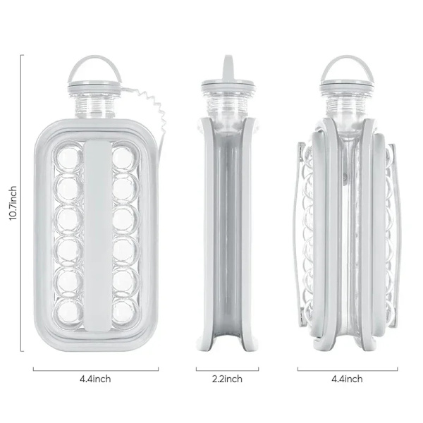 2023 Ice Hockey Pot Ice Lattice Mold Ice Making Water Bottle Storage Cup Refrigerator Ice Block Silicone for Whisky Beer Summer