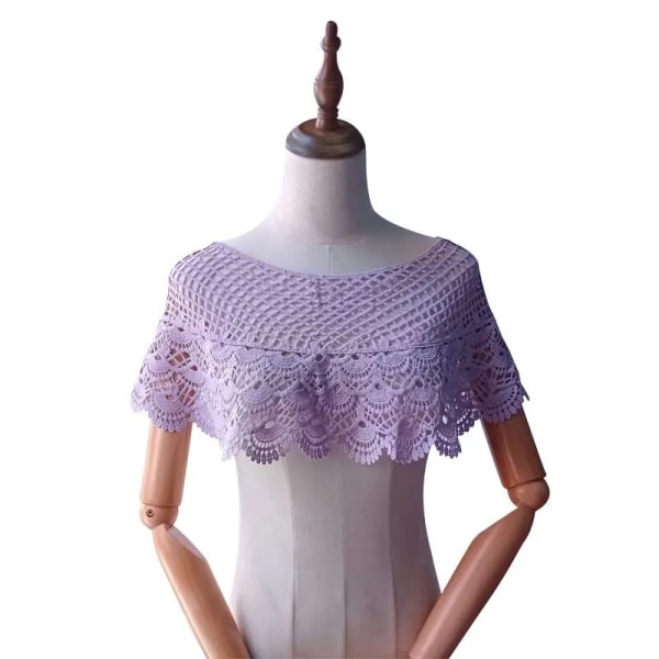 Fashion Fake Collar Shawl Lace Crochet Hollow False Collar Detachable Collar Neckline Top Women Clothes Accessories