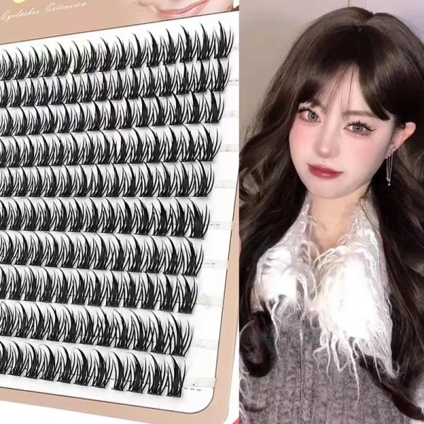 New Lashes Clusters DIY Individual Clusters Lash Extension Natural Lashes Soft Ribbon Segmented False Bundles Eyelashes Hotting