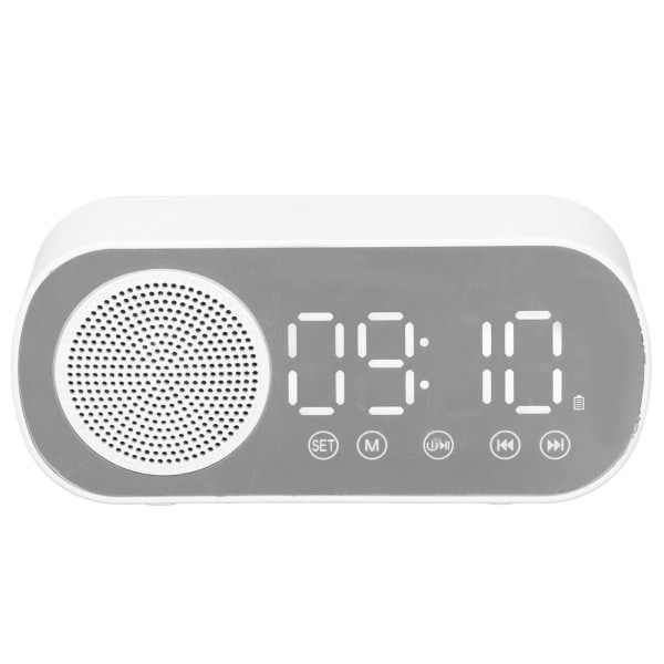 Digital Alarm Clock HIFI FM Radio Bluetooth 5.0 Speaker Mirror Clock Table Clock-