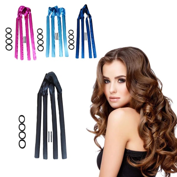 Heatless Curling Rod Headband No Heat Hair Curler Lazy Hair Rollers Silk Ribbon Curls Sleeping Wave Formers Hair Styling Tools