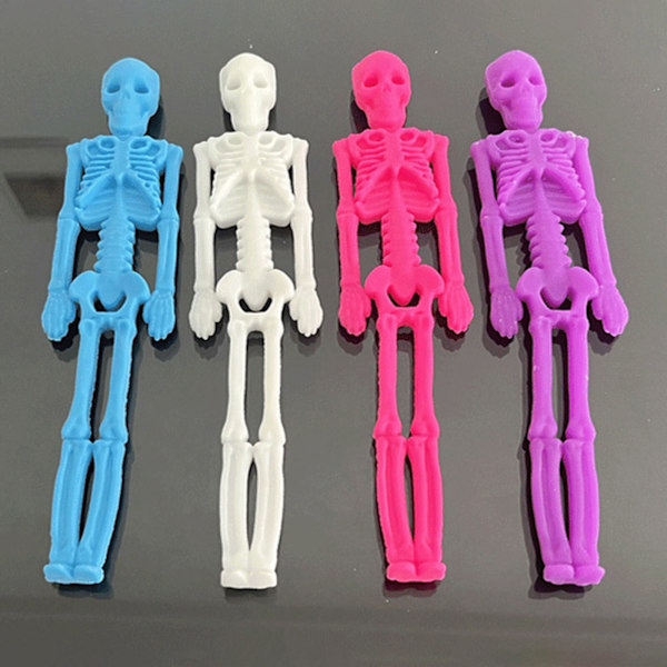 Skeleton Halloween Stretchy Decompression for Kids Set of 4 Lightweight