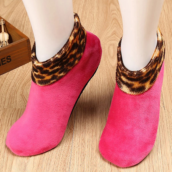 Womens Men Soft Fleece Socks Thicken Winter Autumn Warm Velvet Boot Socks Unisex Elastic Non Slip Indoor Floor Socks Slipper