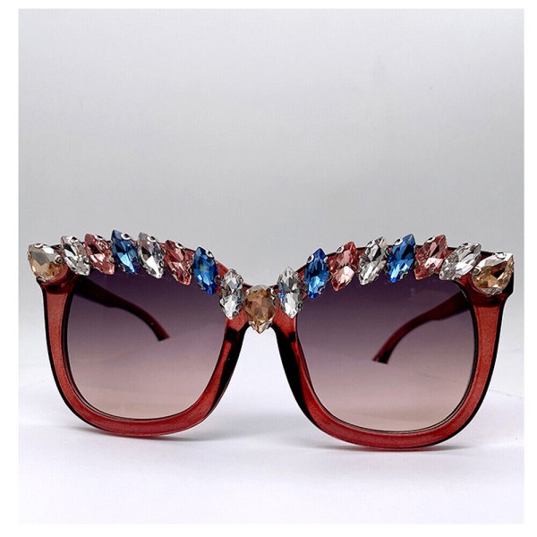 Sunglasses Bling Colorful Rhinestone Fashion Womens Personalized Party Prom J