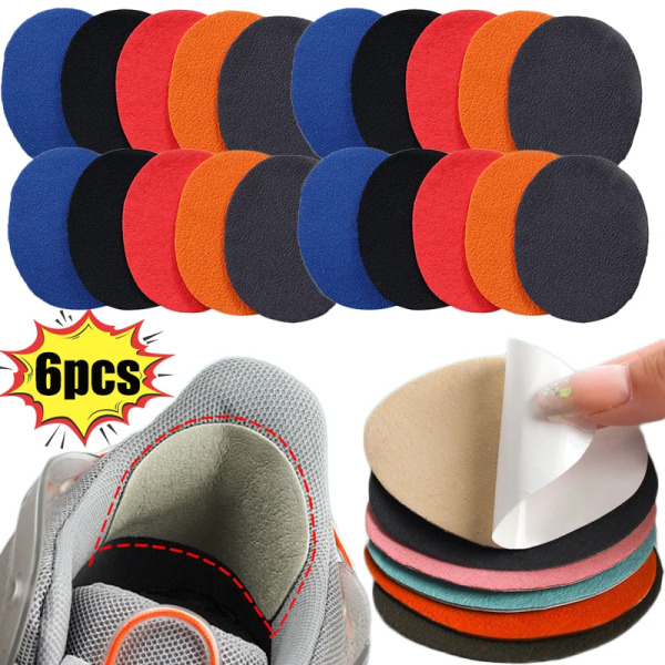 6pcs Shoe Patch Vamp Repair Sticker Subsidy Sports Shoes Insoles Heel Protector Hole Repair Lined Anti-Wear Heel Foot Care Tool