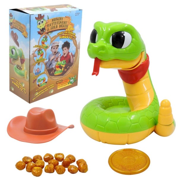 Cartoon Electric Rattlesnake Toys Decompression Snake Head Pop-up Party Game