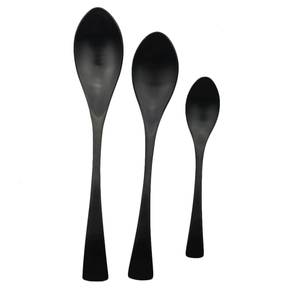 1pcs Black Flatware Hotel Restaurant Picnic Trip Portable Cutlery Stainless Steel Metal Dinnerware Kitchen Tableware Set