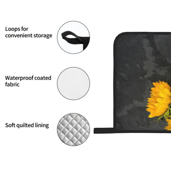 Sunflower Bouquet 4PCS Oven Mitts and Pot Holders Sets for Cooking Baking Grilling