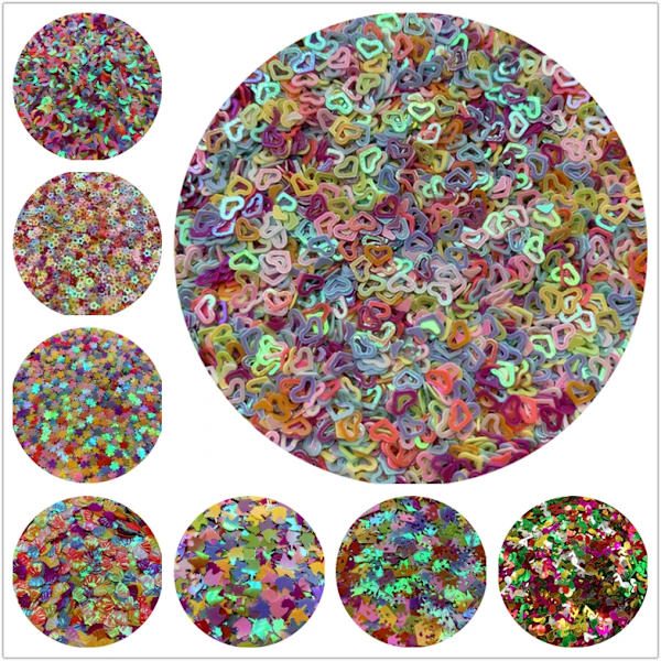 500-10000pcs 3-12mm  PVC Flat Loose Sequins Paillettes Sewing Wedding Craft Accessories DIY Pendant Sequin Trim Confetti Nail