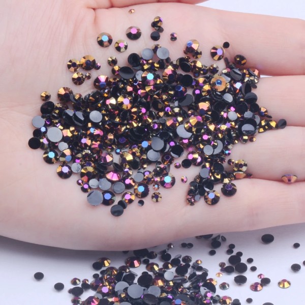 Nail Rhinestones 1000pcs 2mm Resin Rhinestones Flatback Round Glue On Non Hotfix Stones Appliques For Craft DIY Nail Art