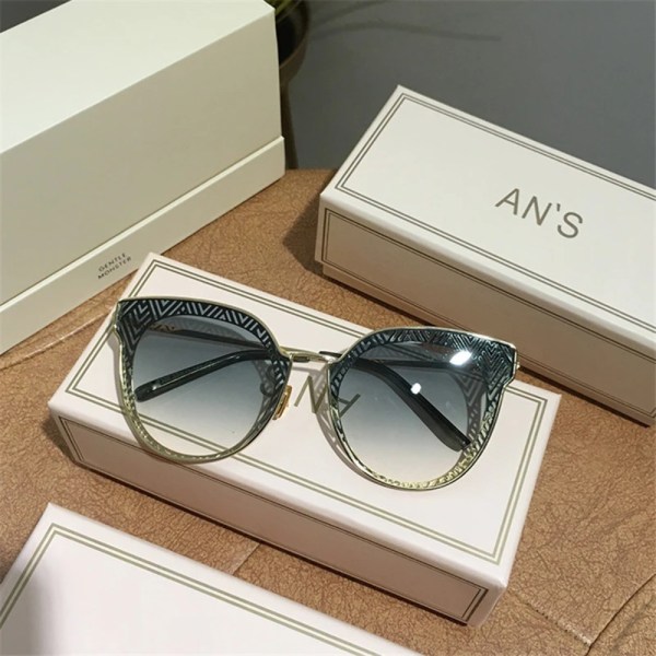 Luxury MS Sunglasses For Women Oversized Eyewear 2020 Gradient Rimless Eyewear U