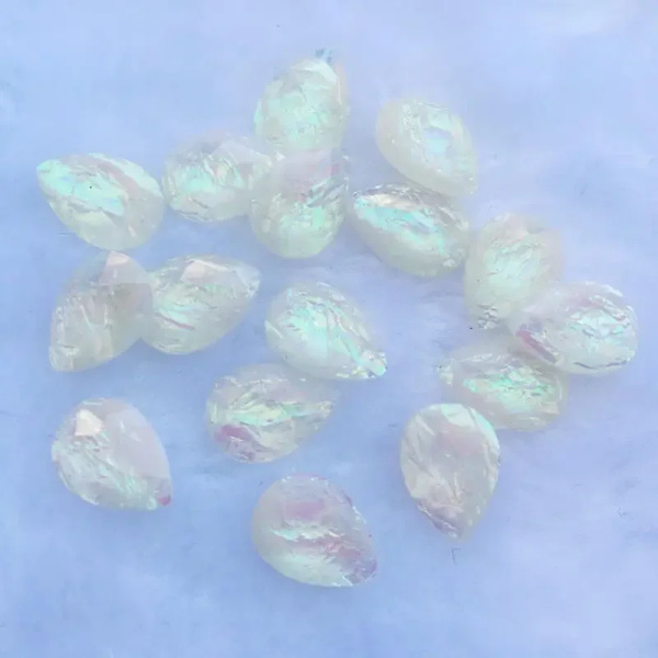 10*14mm Stick On Rhinestones buttons Shiny Drop Resin Rhinestone Crystals Stones For DIY Wedding 30pcs -HB94