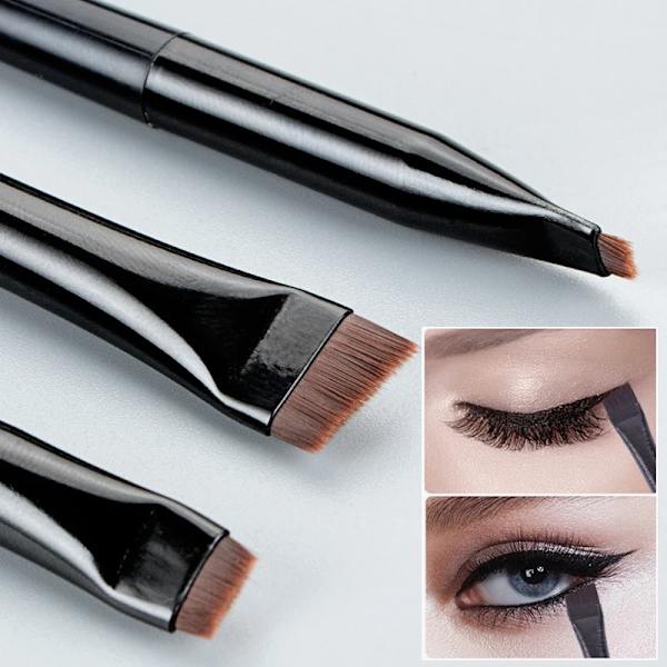 Blade Eyebrow Eyeliner Brush Bevel Flat Fine Brow Contour Make Up Brushes Eyelids Lying Silkworm Brush Professional Makeup Tools