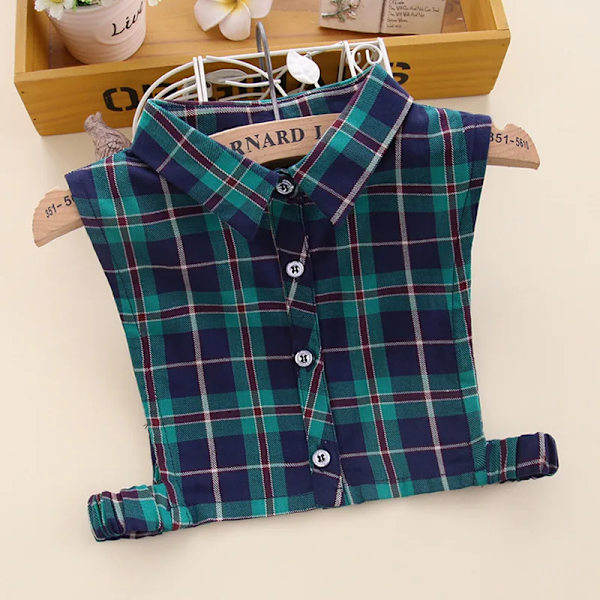 Children Shirt Fake Collar Plaid Detachable Collar Child False Collar Lapel Blouse Top Baby Kids Choker Necklace Nep Kraagie