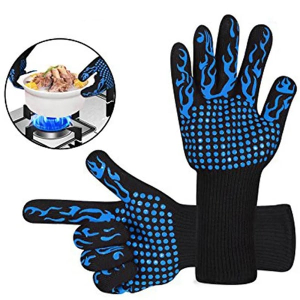 1pc Oven Mitts, New High-temperature Resistant 800 Degree Silicone Barbecue, Microwave Oven, Insulated And Anti Scald Protective