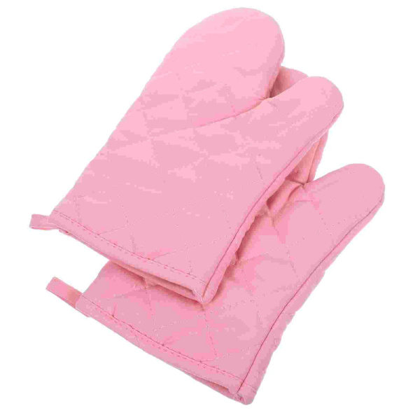 1 Pair of Kitchen Oven Mitts Reusable Grilling Glove Decorative Baking Mitt Home Baking Supply