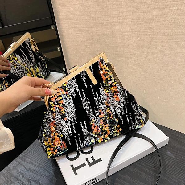 New Colorful Sequined Designer Luxury Brand Women Lady Shoulder Underarm Bag Woman Dinner Handbag Cross Body Evening Bag Satchel