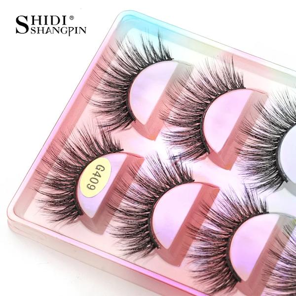 Faux Cils 3/5 Pairs False Eyelashes make up Natural Long Dramatic Halloween Eyeylash 3D Mink Lashes Tools Extension maquiagem