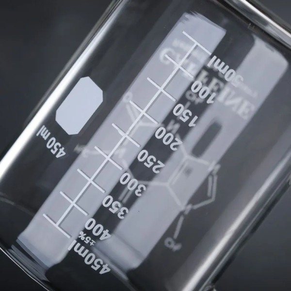 Chemistry Mug Borosilicate Glass Coffee Mugs with Handle and Measuring Durable Great for Lab Home or Office Unique Gift
