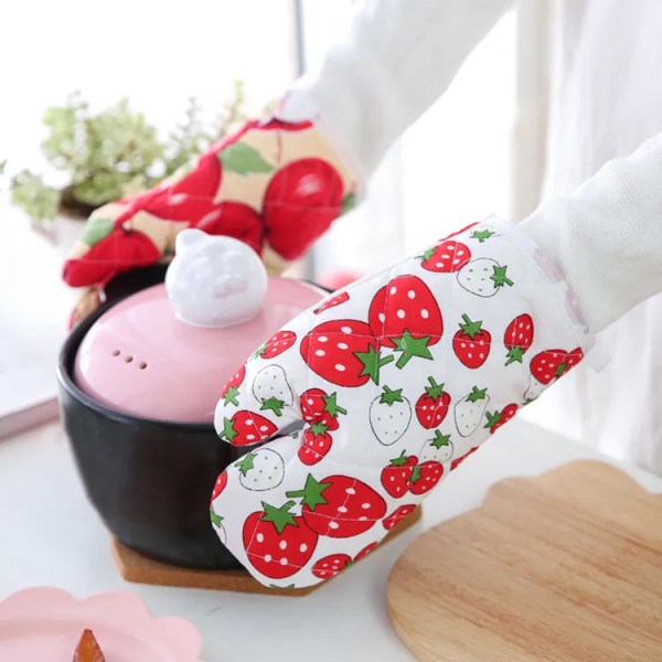 One Piece Thickened Insulated Microwave Oven Special Baking Gloves Kitchen Non-slip High Temperature Anti-scalding Gloves S1031