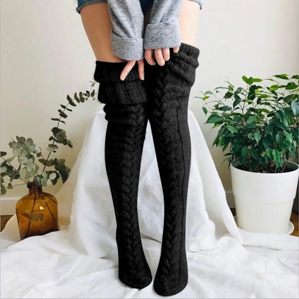 Women Casual Soft Cotton Long Socks Solid Print Thicker High Floor Socks Over Knee Carpet Socks Warm for Autumn Winter Medias
