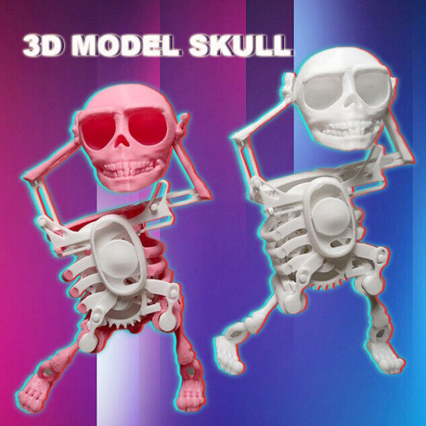 3D Mini Skull Printing Unique Funny Office Desk Toy Product Decompression Tool