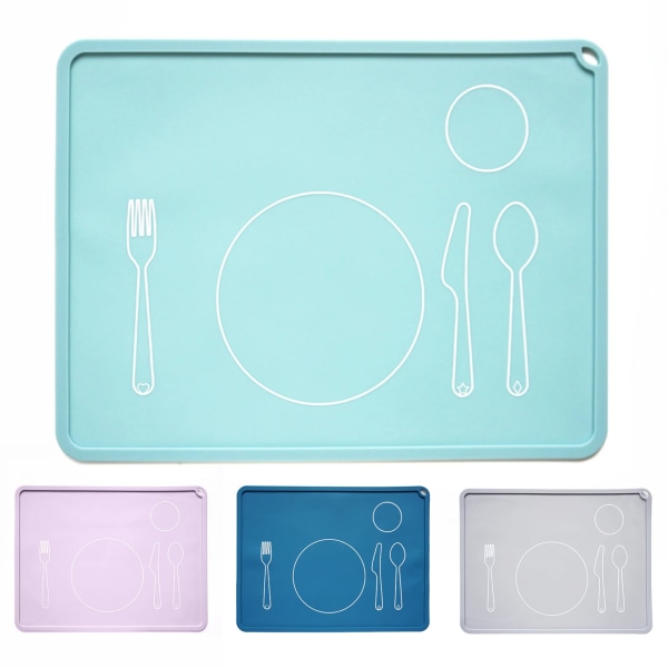 Modern Silicone Placemat Flexible Table Mat Reusable Anti-scalding Daily Use Silicone Kids Dining Table Placemat