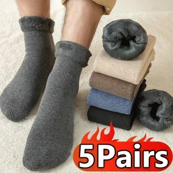 Women Men Winter Socks Warm Thicken Thermal Snow Boots Floor Socks Soft Velvet Cashmere Sock Sleep Solid Color Home Floor Socks