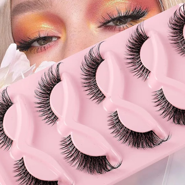 Mink Lashes 5 Pairs Dramatic 3D Mink False Eyelashes Natural Fluffy Fake Lashes Reusable Makeup Messy Cilios Faux Cils