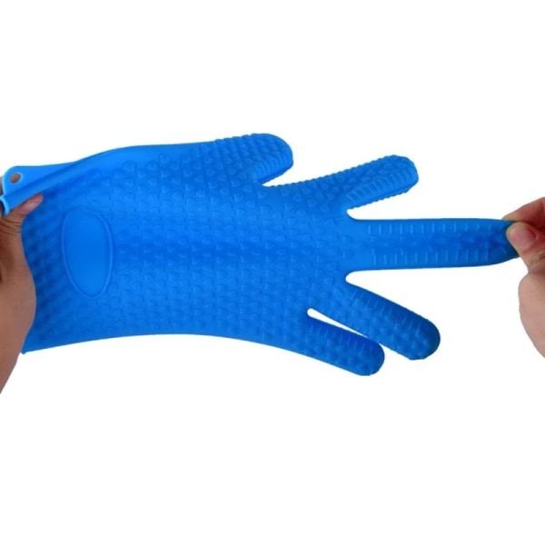 New Silicone Oven Kitchen Glove Heat Resistant Thick Cooking BBQ Grill   Mitts  Gadgets  Accessories Silicone Gloves