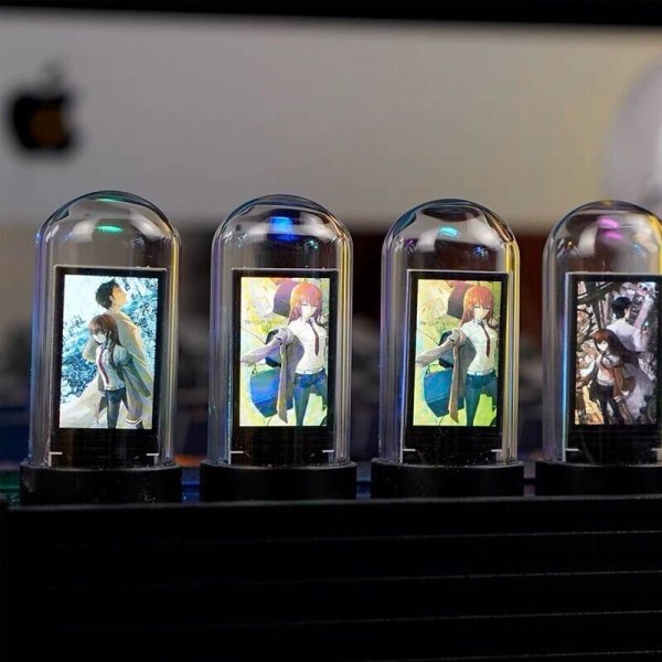 Cyberpunk RGB Retro Clock WiFi Timing Electronic Pseudo-fluores