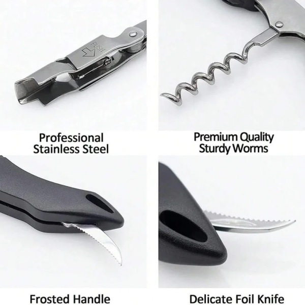 Professional Wine Opener ABS Handle Wine Corkscrew Waiter’s Corkscrew Beer Opener Bottle Opener  Portable Wine Tool Foil Cutter