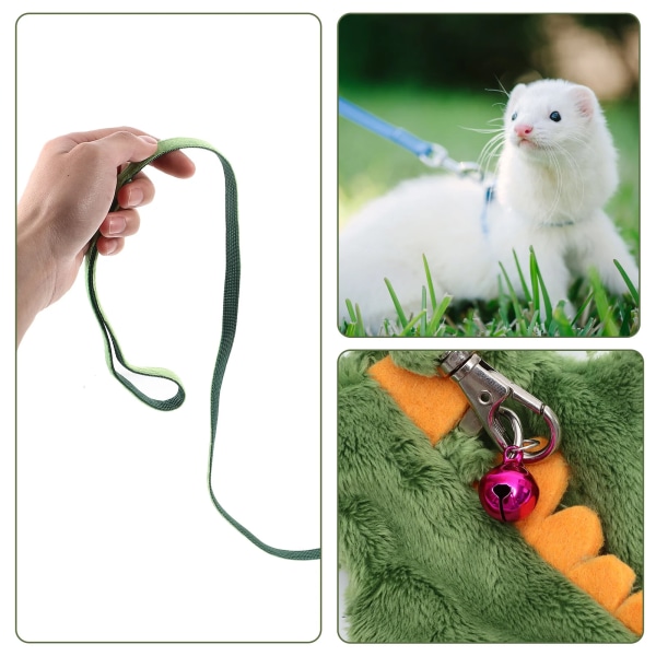 Pet Leash Novelty Ferret Cartoon Design Pets Harness Small Animal Vest Traction Rope Wear-resistant