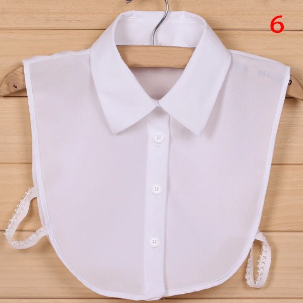 False Collar Black White Shirt Fake Collar Vintage Detachable Collar False Collar Lapel Blouse Top Women Clothes Accessories