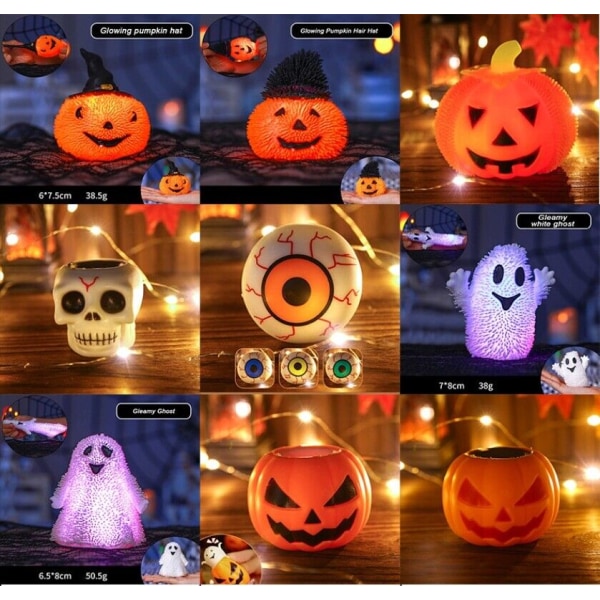 Halloween Toys Decompress Glowing Ghost Pumpkins Halloween Toys Pinch Toys