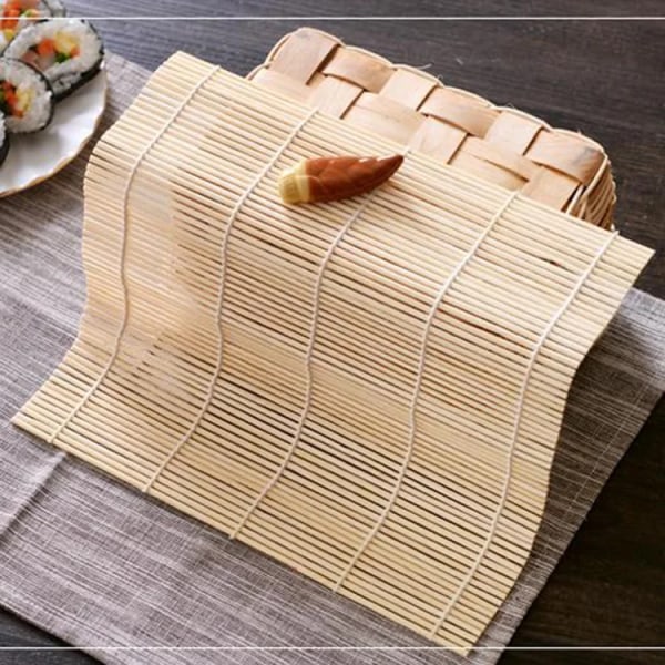 1pcs 24x24cm Sushi Set Bamboo Rolling Mats Rice Paddles Tools kawaii sushi mold bamboo Kitchen DIY Accessories japanese kitchen