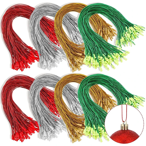 100pcs 20cm Gold Silver Rope Fiber Threads Gift Packaging String Christmas Ball Hanging Rope DIY Tag Line Label Lanyard