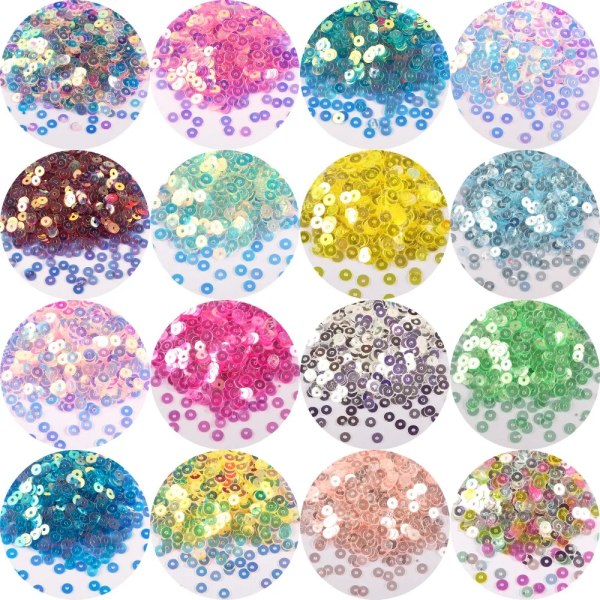 4000pcs 2mm 3mm 4mm PET Glitter Crystal Sequins Flat Round Loose Sequins Confetti Flakes For DIY Wedding Arts Crafts Supplies