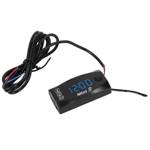 Blue Light 3 In 1 Waterproof LED Electronic Meter Motorcycle Digital Time QT