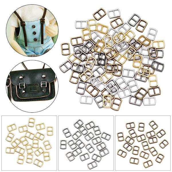 20/40pcs 4.5mm Mini Ultra-small Metal Square Belt Buckle DIY Doll Clothes Shoes Buttons Doll Bags Buckles Sewing Accessories