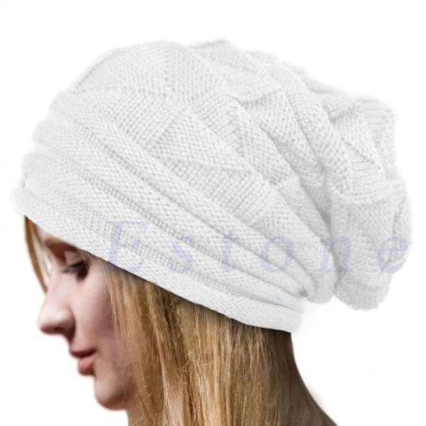 Stickad Baggy Beanie Oversized Vintermössa Ski Slouchy Keps Skullies Beanies Dam Herr Vinter Ull Varm Keps Beanies Unisex